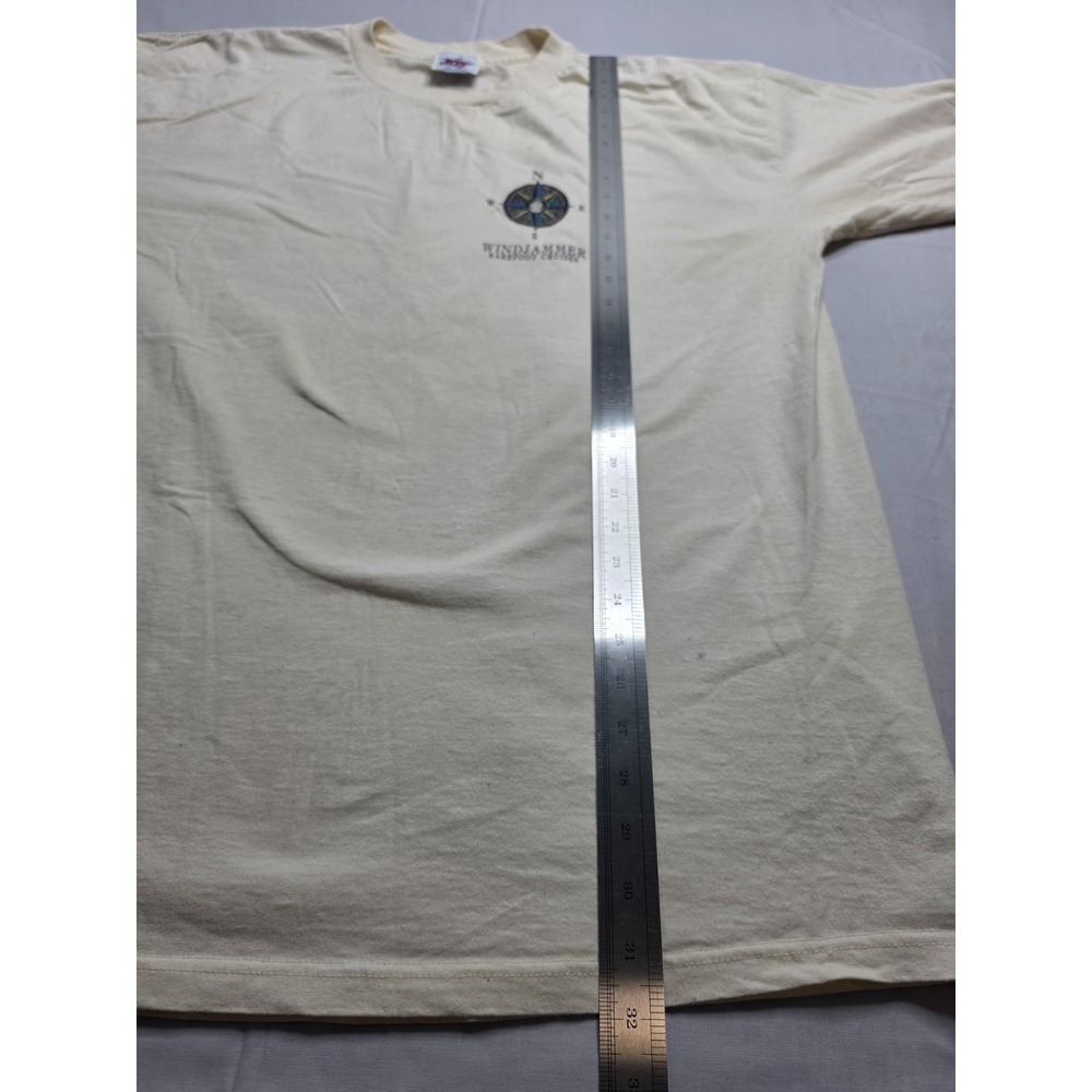 Vintage Joy Athletic T-Shirt Mens 2XL Beige Graphic Print 100% Cotton Streetwear - Picture 7 of 9